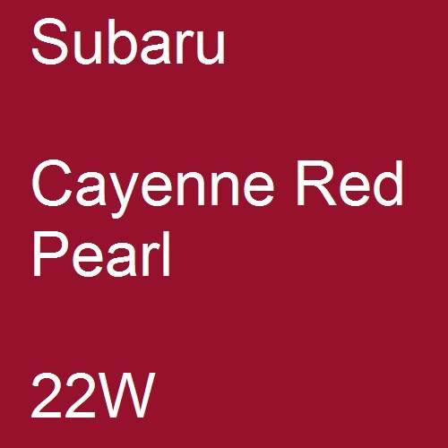 Subaru, Cayenne Red Pearl, 22W.